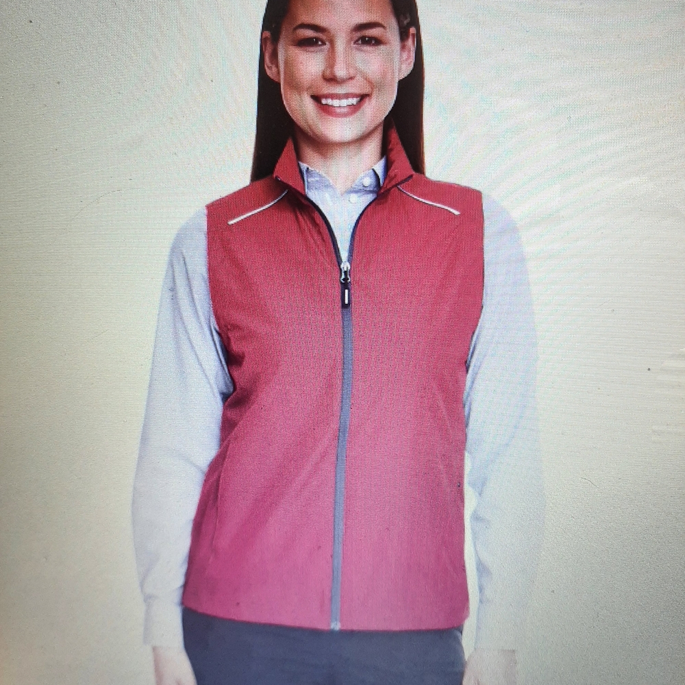 Core 365 Women's Red Zip-Up Sports Vest